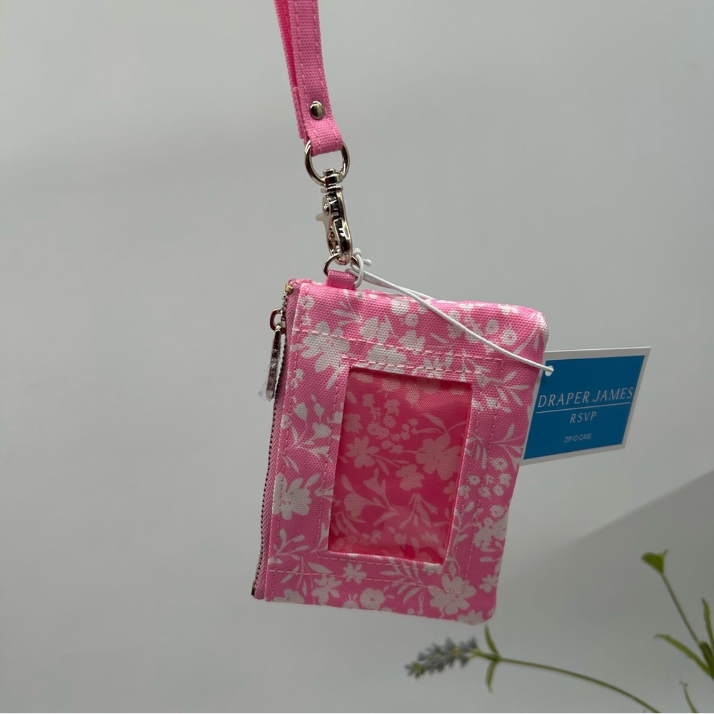 Draper James floral zip ID wallet wristlet NEW